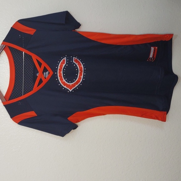 Majestic Chicago's Women Navy and Orange Women's Jersey Top - Picture 1 of 11
